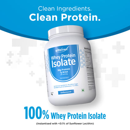 Raw Whey Protein Isolate 100% Pure, Unsweetened & Unflavoured