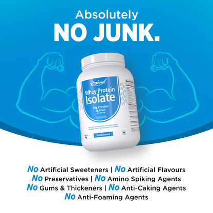 Raw Whey Protein Isolate 100% Pure, Unsweetened & Unflavoured