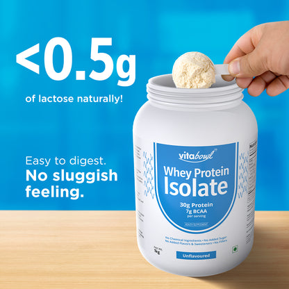 Raw Whey Protein Isolate 100% Pure, Unsweetened & Unflavoured